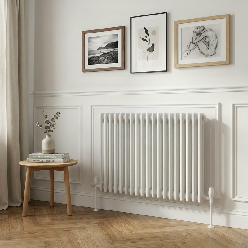 Sealey DH368 Baridi Horizontal Traditional 2 Column Radiator 600 x 832mm White