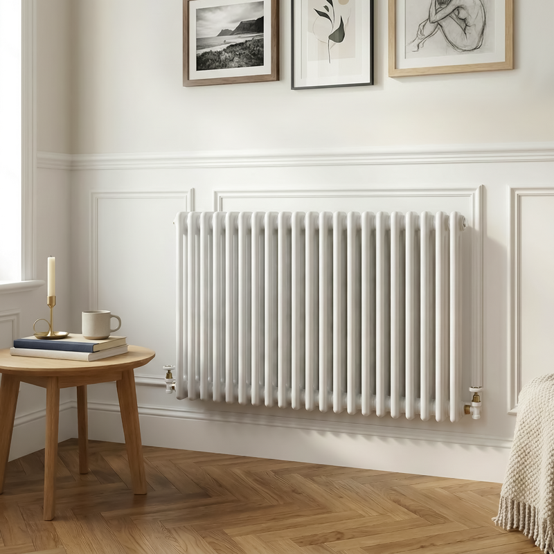 Sealey DH369 Baridi Horizontal Traditional 2 Column Radiator 600 x 1012mm White