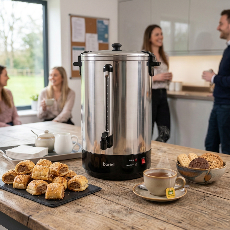 Sealey DH388 Baridi Hot Water Boiler, Tea Urn 30L Capacity - Stainless Steel