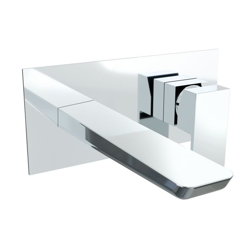 Sealey DH396 Baridi Wall Mounting Basin Mixer Tap, Square - Chrome