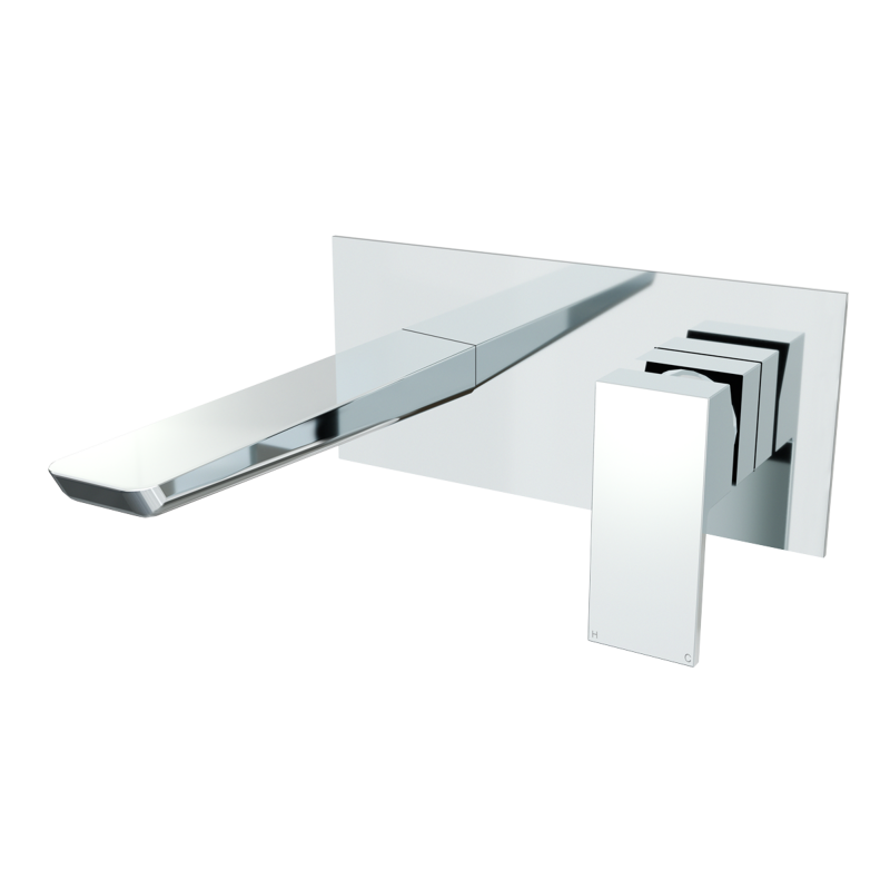 Sealey DH396 Baridi Wall Mounting Basin Mixer Tap, Square - Chrome
