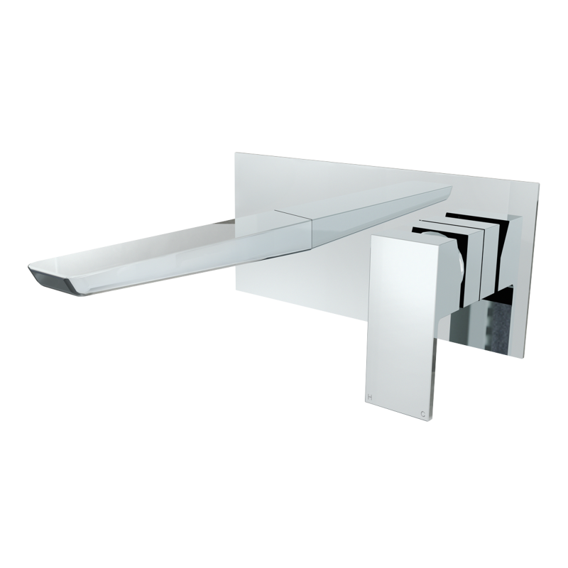 Sealey DH396 Baridi Wall Mounting Basin Mixer Tap, Square - Chrome
