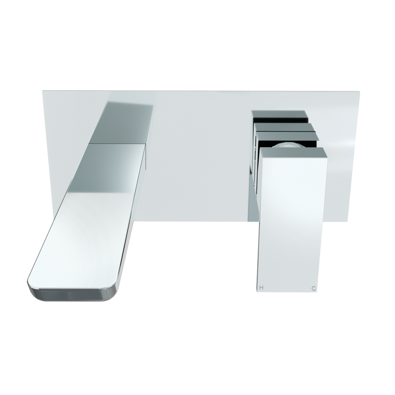 Sealey DH396 Baridi Wall Mounting Basin Mixer Tap, Square - Chrome