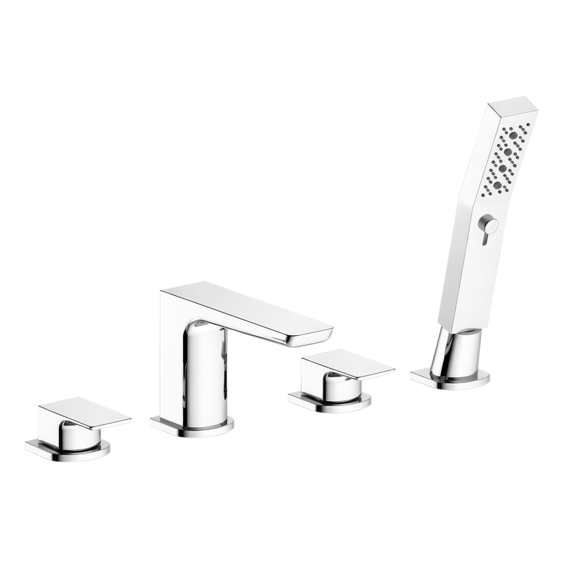 Sealey DH398 Baridi Bath Mounting 4-Hole Mixer Tap with Shower Head - Chrome