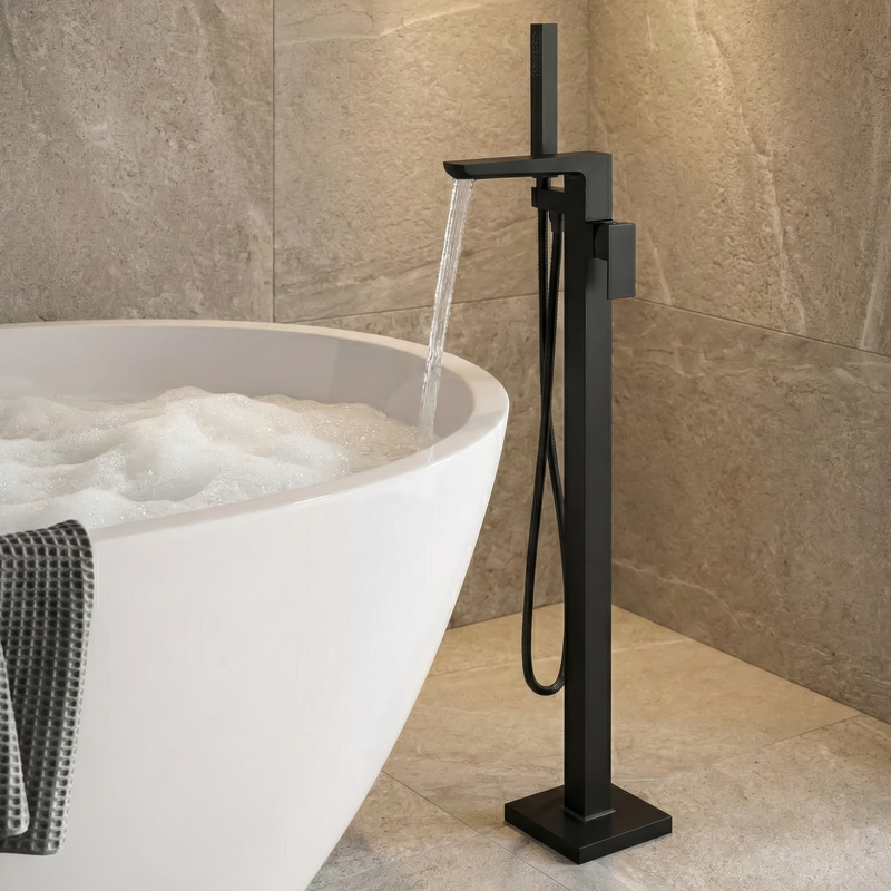 Sealey DH401 Baridi Freestanding Bath Mixer Tap with Shower - Matt Black