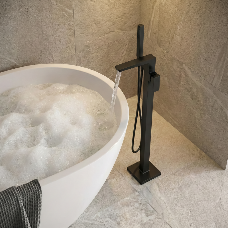 Sealey DH401 Baridi Freestanding Bath Mixer Tap with Shower - Matt Black