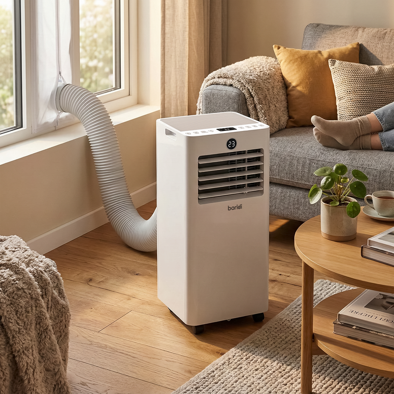 Sealey DH414 Baridi 5-in-1 Portable Air Conditioner/Dehumidifier/Air Cooler with Window Sealing Kit 9,000Btu/hr - White