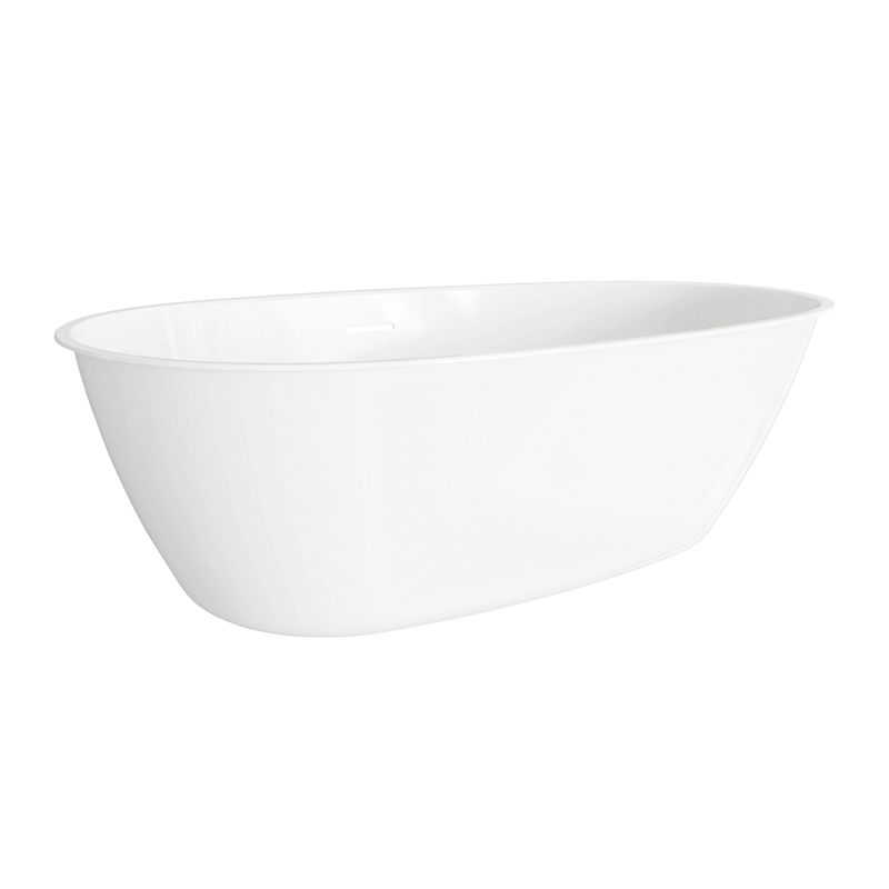 Sealey DH417 Baridi Double-Ended Slim Rim Bath with Overflow System 160cm  Gloss White