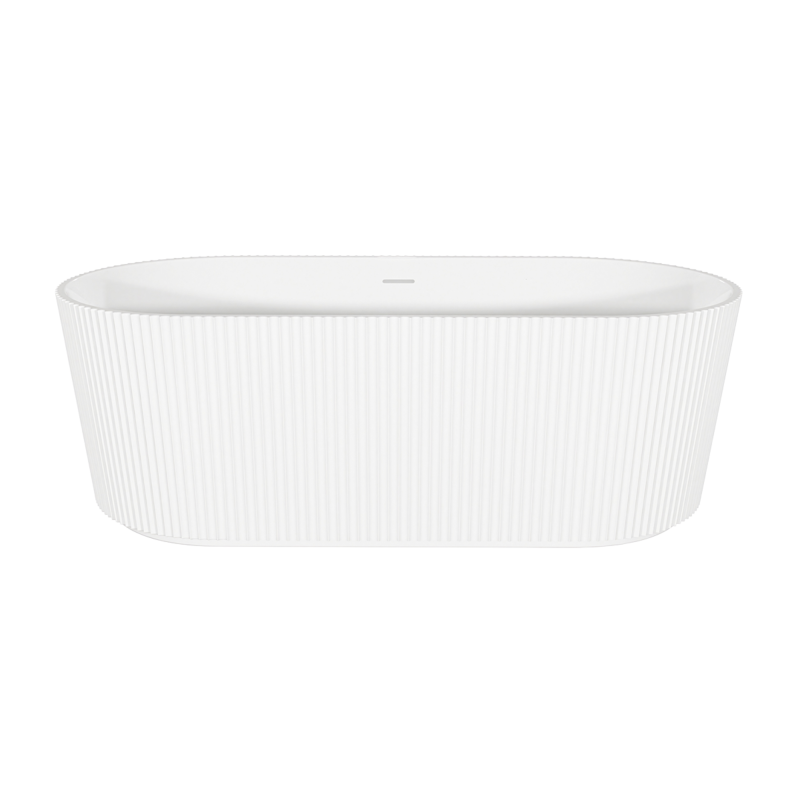 Sealey DH419 Baridi Double-Ended Fluted Design Bath with Slim Rim 150cm Gloss White