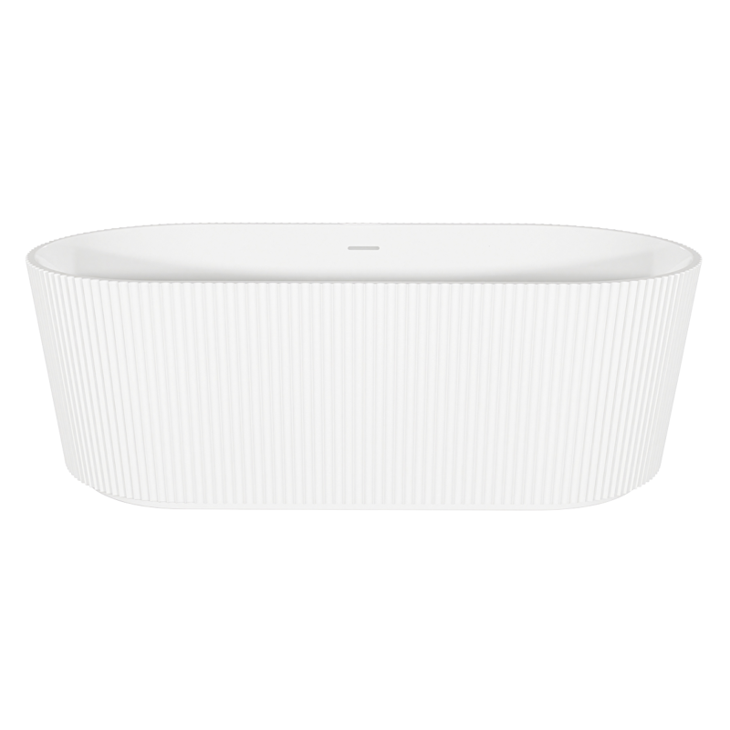 Sealey DH420 Baridi Double-Ended Fluted Design Bath with Slim Rim 168cm Gloss White