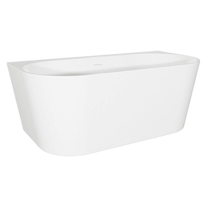 Sealey DH422 Baridi Back-to-Wall Slim Rim Bath with Overflow System 170cm  Gloss White