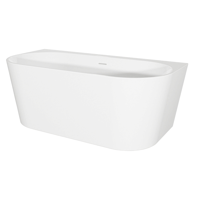 Sealey DH422 Baridi Back-to-Wall Slim Rim Bath with Overflow System 170cm  Gloss White