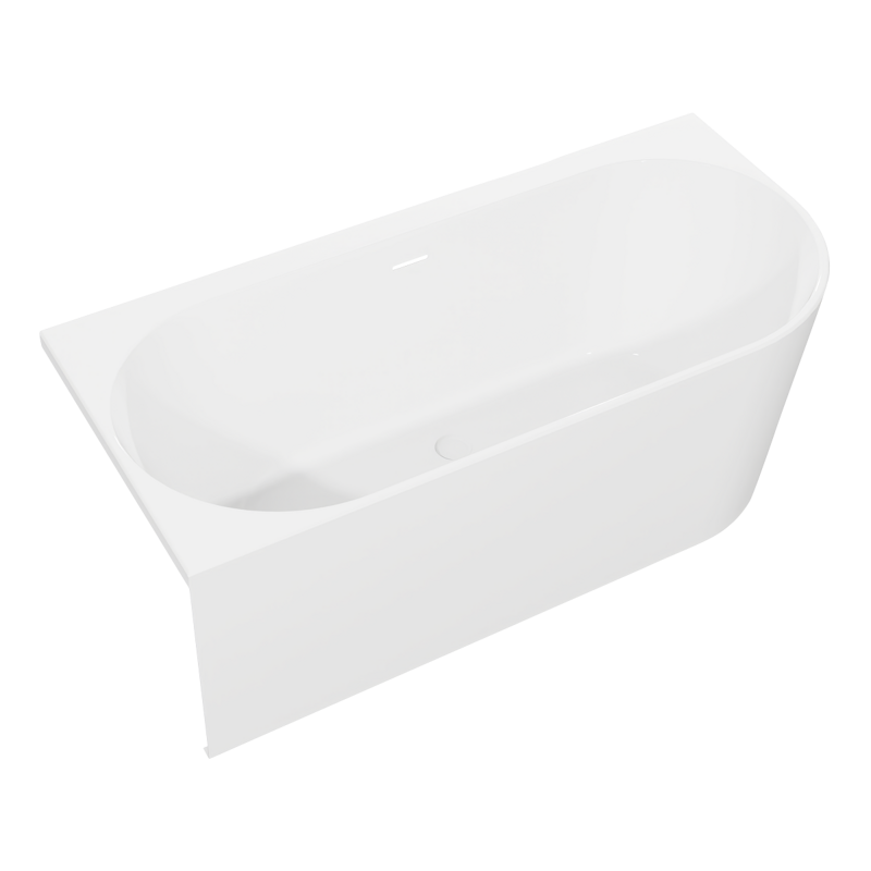 Sealey DH423 Baridi Left-Hand Corner Slim Rim Bath with Overflow System 150cm Gloss White