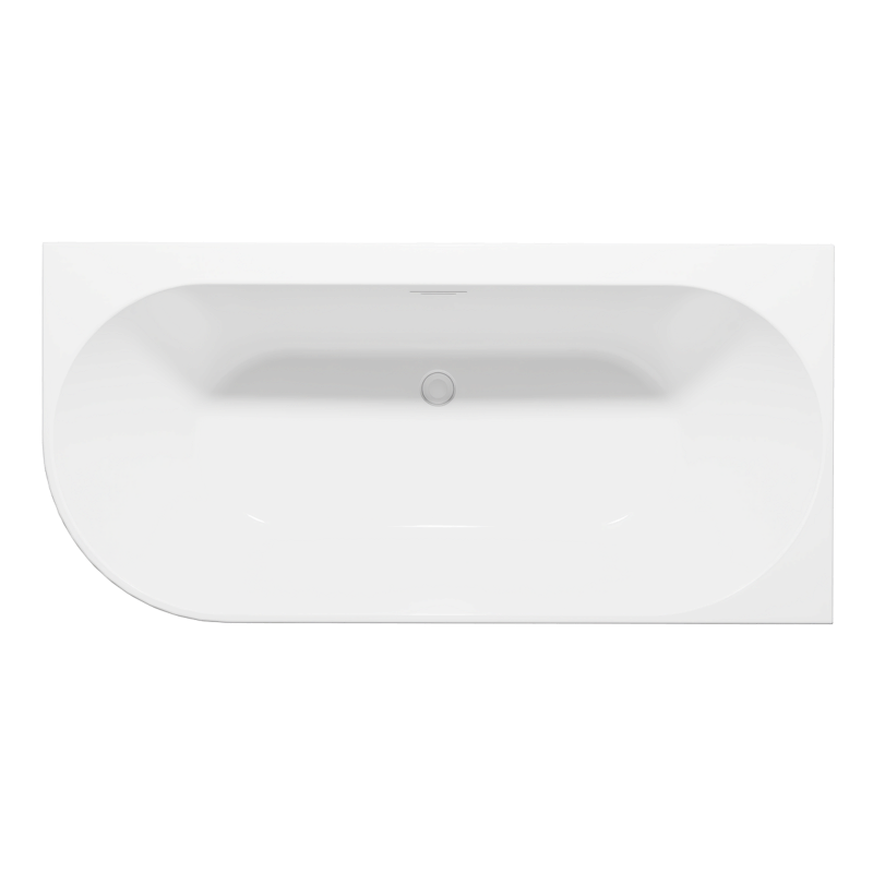 Sealey DH426 Baridi Right-Hand Corner Slim Rim Bath with Overflow System 150cm Gloss White