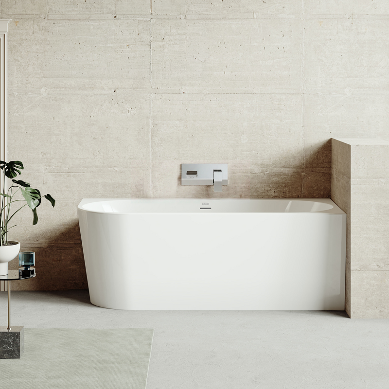 Sealey DH428 Baridi Right-Hand Corner Slim Rim Bath with Overflow System 170cm Gloss White