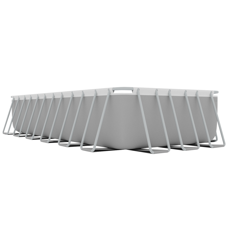 Sealey DL151 Dellonda Deluxe Steel Frame Rectangular Swimming Pool with Step Ladder  Filter Pump 25ft