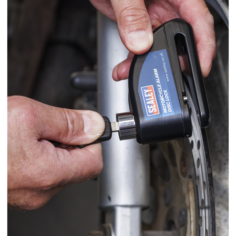 Sealey DL5052 Motorcycle Alarm Disc Lock - Pair