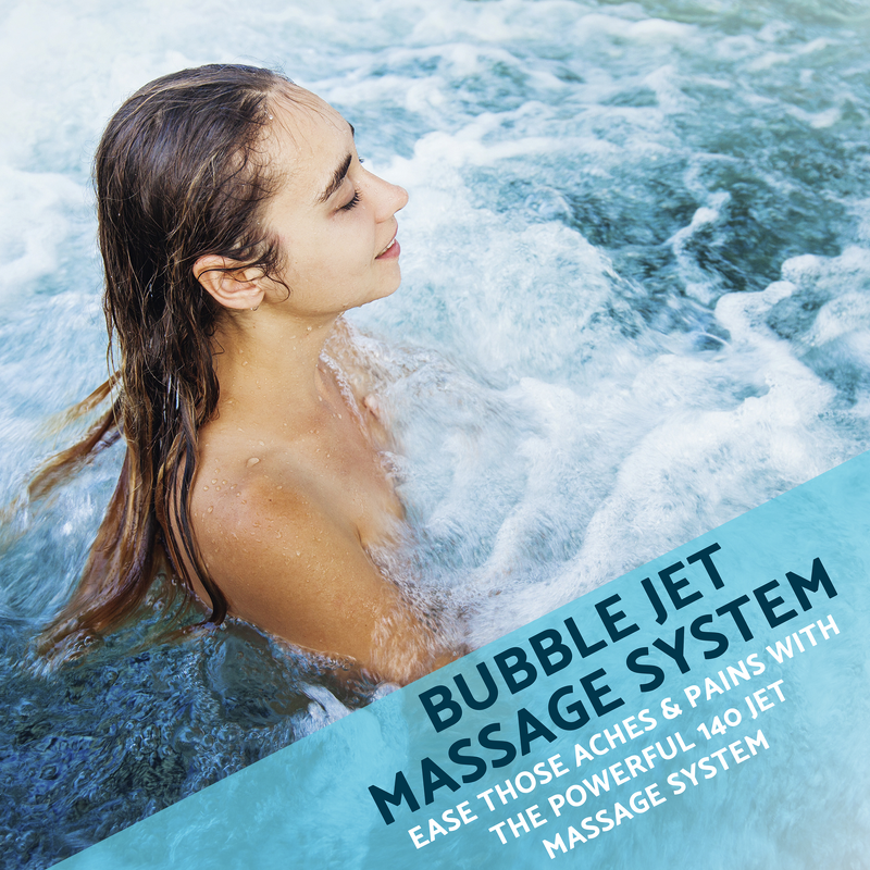 Sealey DL91 Dellonda 4-6 Person Inflatable Hot Tub Spa with Smart Pump - Rattan Effect