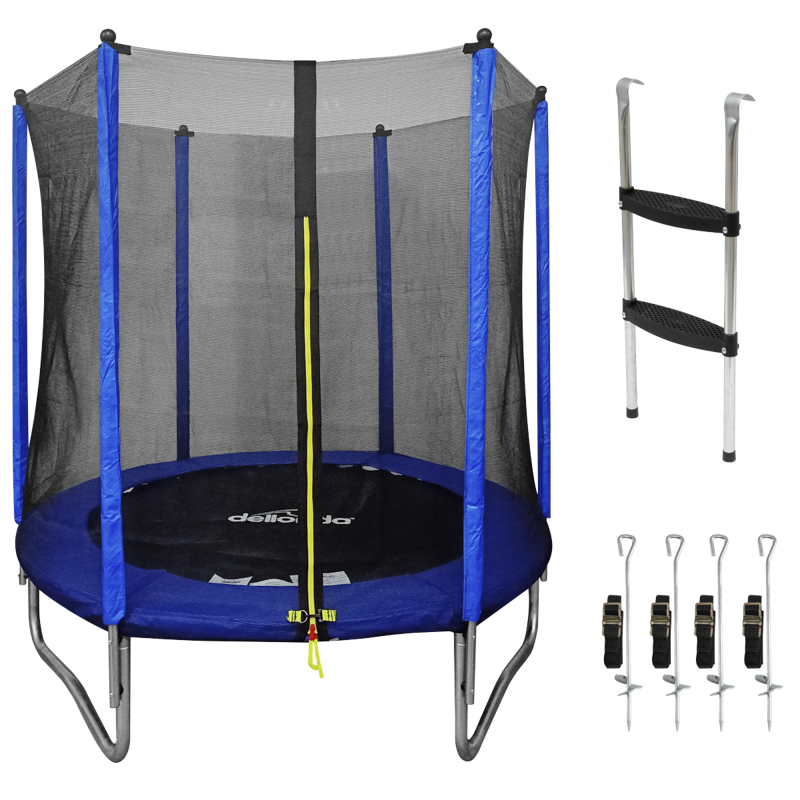 Sealey DL92 Dellonda Heavy-Duty Outdoor Trampoline with Safety Enclosure Net, Anchors Ladder 6ft