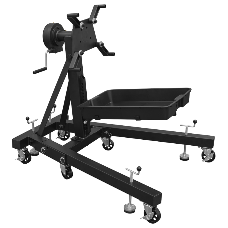 Sealey ES680DS Viking Folding 360 Rotating Engine Stand with Geared Handle  Drain Pan