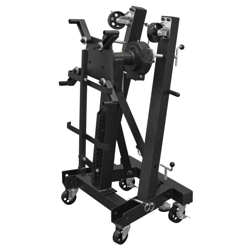 Sealey ES680DS Viking Folding 360 Rotating Engine Stand with Geared Handle  Drain Pan