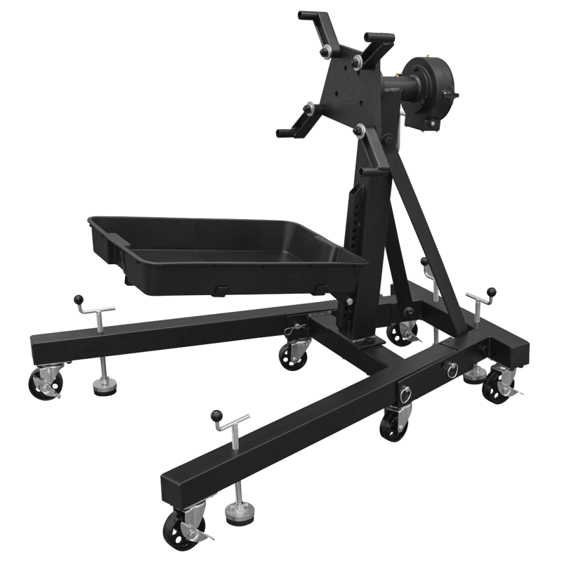 Sealey ES680DS Viking Folding 360 Rotating Engine Stand with Geared Handle  Drain Pan
