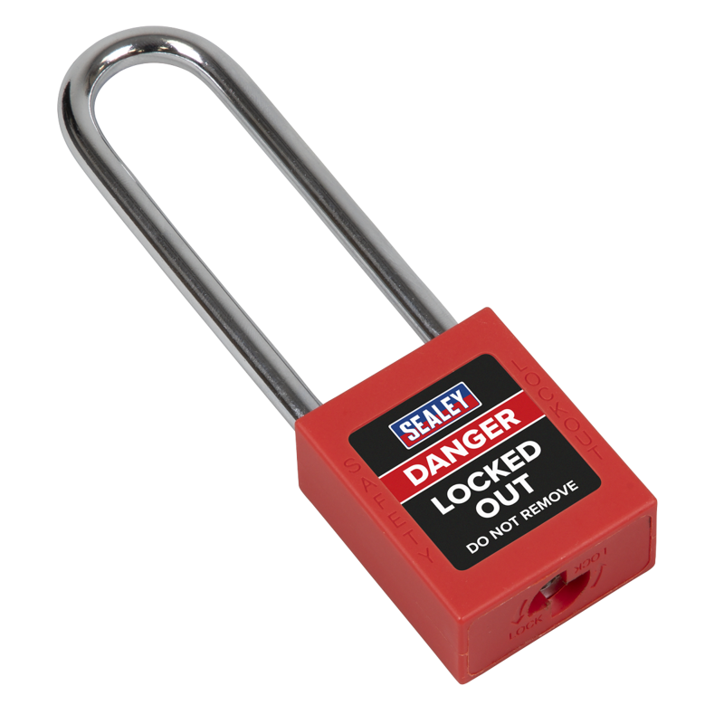 Sealey EV12 Safety Lockout Padlock - Long Shackle