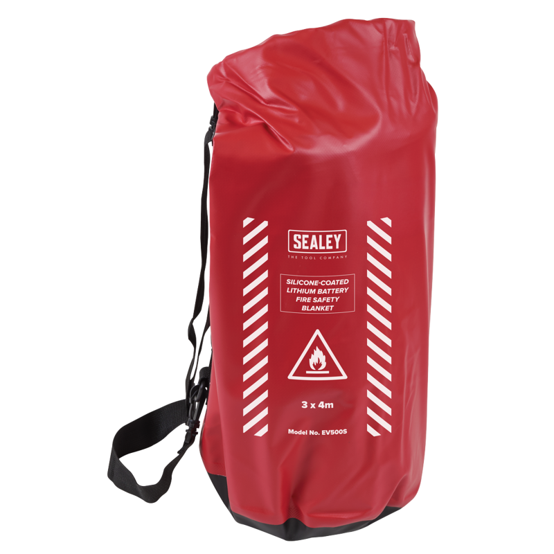 Sealey EV500S Silicone-Coated Lithium Battery Fire Safety Blanket 3 x 4m