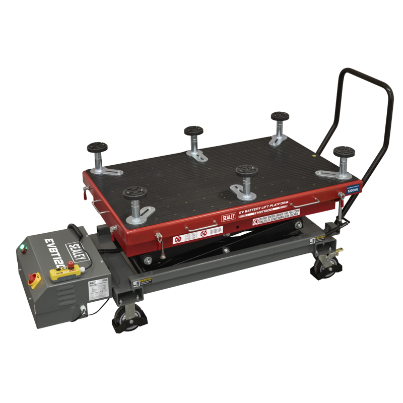 Sealey EVBT1200 High Lift EV Battery Lift/Hydraulic Platform Truck 1200kg Capacity