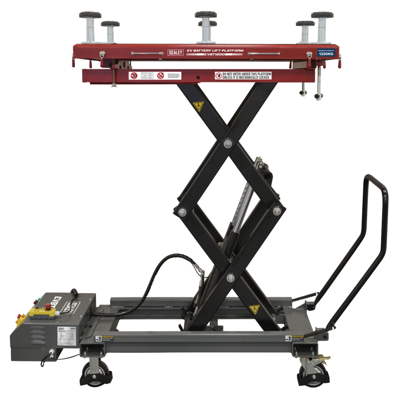 Sealey EVBT1200 High Lift EV Battery Lift/Hydraulic Platform Truck 1200kg Capacity