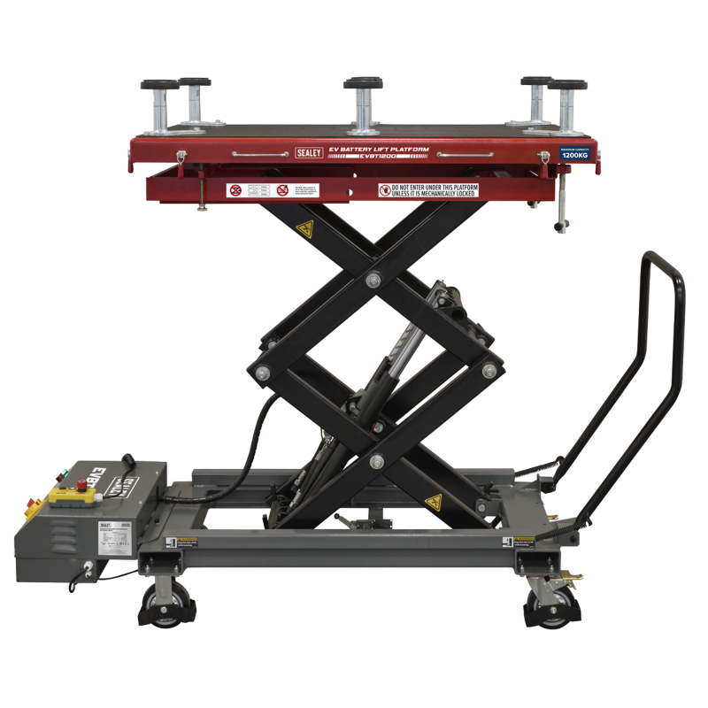 Sealey EVBT1200 High Lift EV Battery Lift/Hydraulic Platform Truck 1200kg Capacity