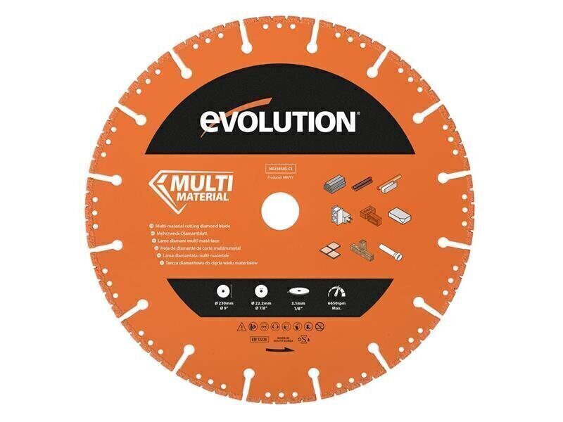 Evolution Multi-Material Diamond Demolition Disc Cutter Blade 230 x 22.2mm