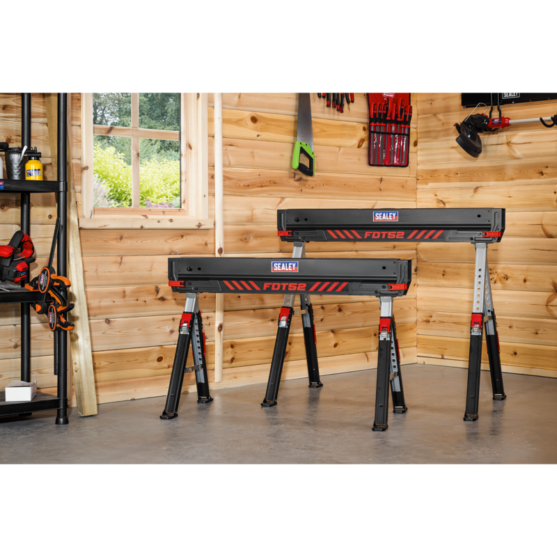 Sealey FDT52 Adjustable Sawhorse Set 2pc
