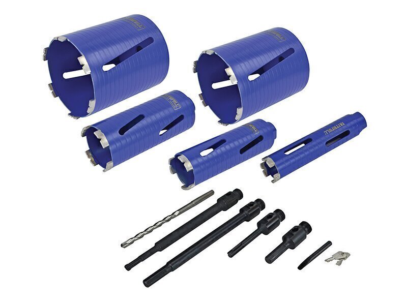 Faithfull Diamond Core Drill Kit  Case Set of 11