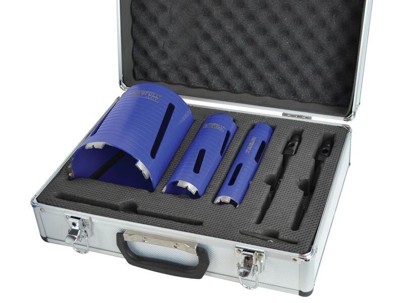 Faithfull Diamond Core Drill Kit  Case Set of 7