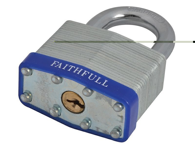 Faithfull Laminated Steel Padlock 50mm 3 Keys