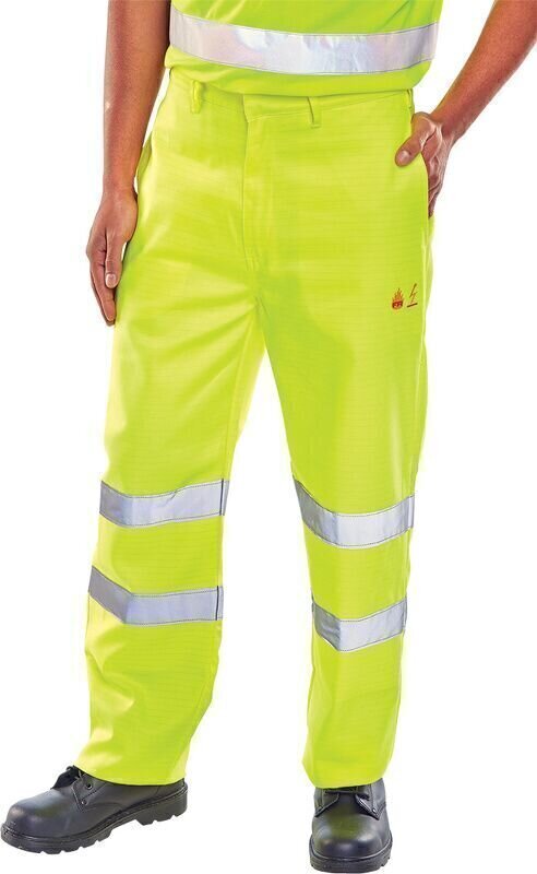 Fire Retardant Anti Static Trousers EN471 Saturn Yellow 42
