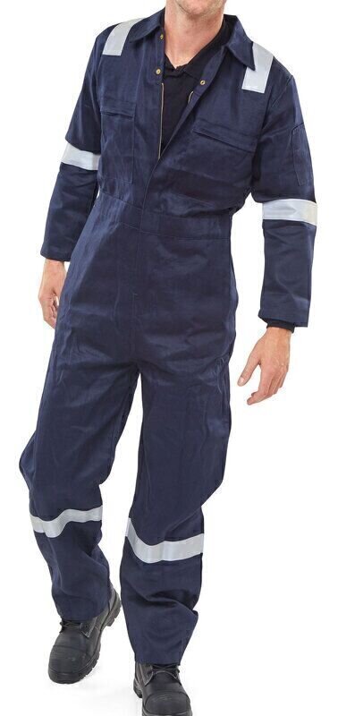 Flame Resistant Burgan Boilersuit Anti-Static Navy Blue 36