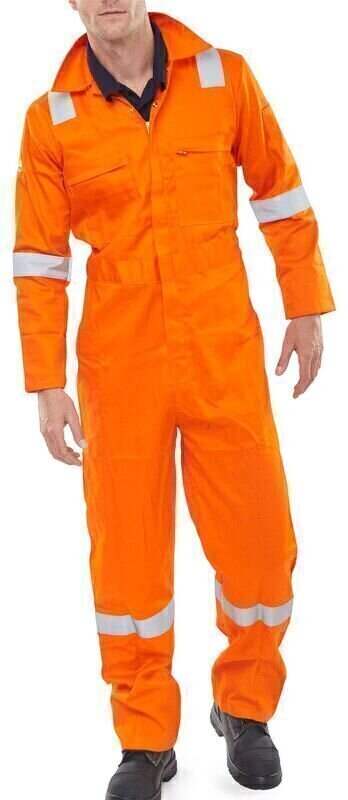 Flame Resistant Burgan Boilersuit Anti-Static Orange 48