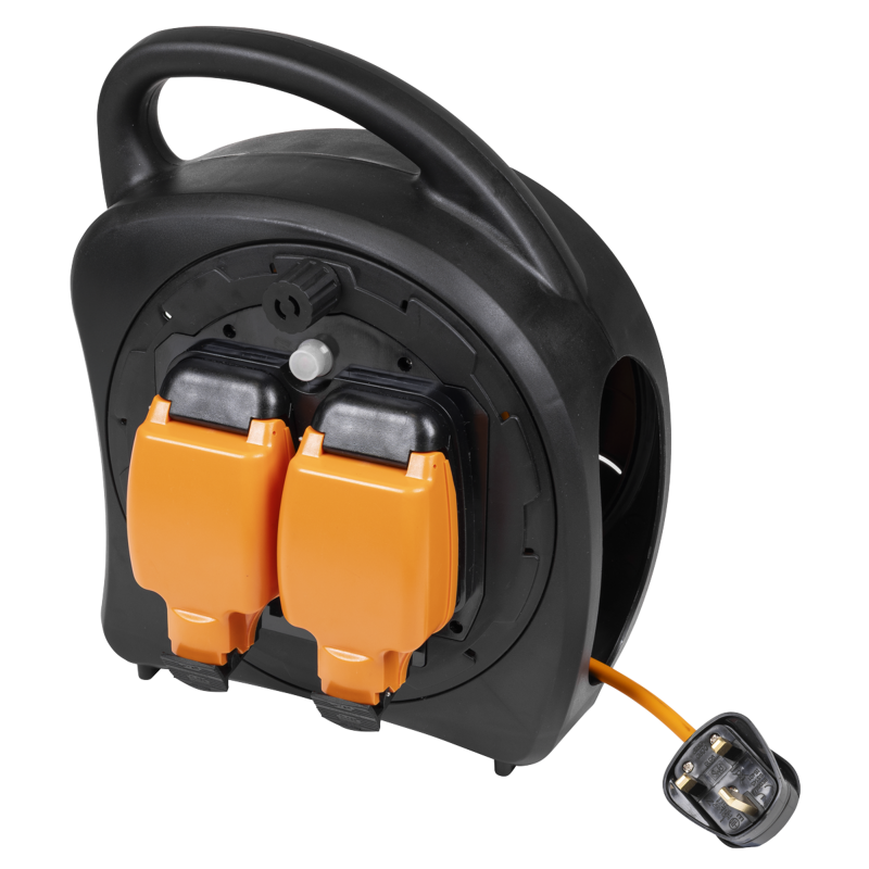 Sealey GCR15 15m Weatherproof Extension Reel with Thermal Trip 2 x 230V