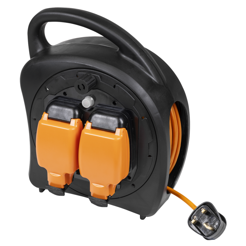 Sealey GCR20 20m Weatherproof Extension Reel with Thermal Trip 2 x 230V