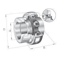 GNE90KRRB 90mm Bore INA Bearing Insert