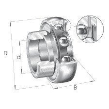 GRA106NPPB 1.3/8inch Bore INA Bearing Insert