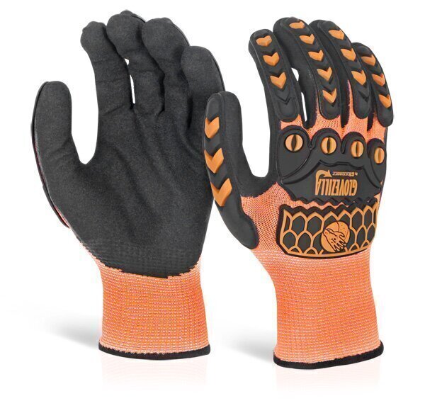 Glovezilla Sandy Nitrile Coated Glove Orange XL (One Pair)