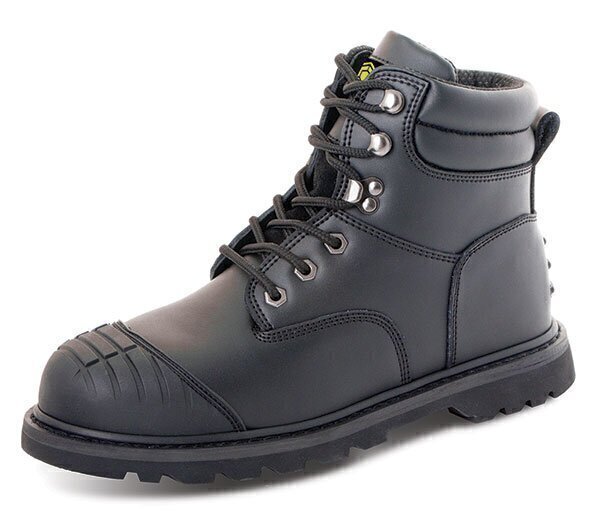 Goodyear Welt Boot With Scuff Cap Black Size 6.5