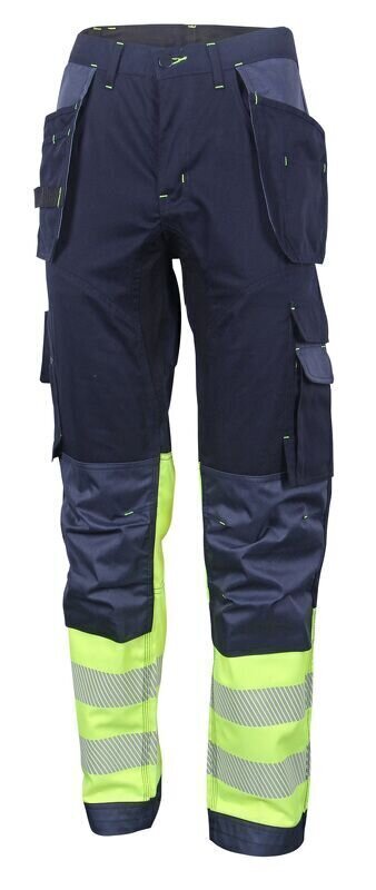 Hi-Vis Two Tone Trousers Saturn Yellow/Navy 44S Cert Code: TTT
