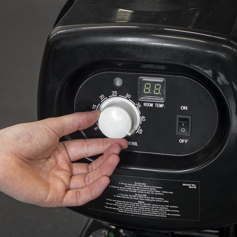 Sealey IR115 Infrared Space Warmer Kerosene/Diesel Heater 51,000Btu/hr