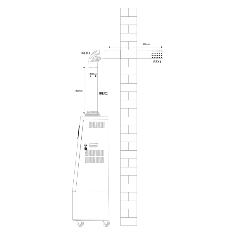 Sealey IREX3 Stainless Steel Exhaust/Flue 90 Bend for IR13/IR16 100mm