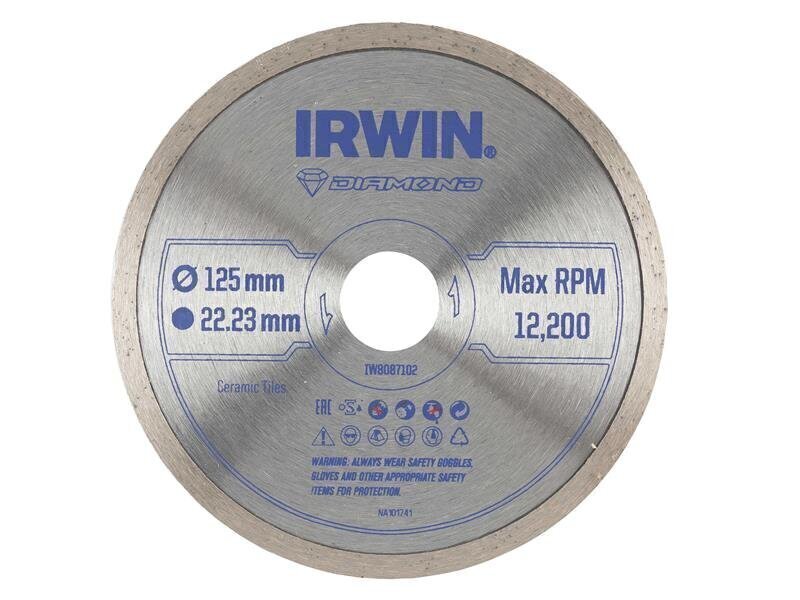 IRWIN Continuous Rim Diamond Blade 125 x 22.23mm