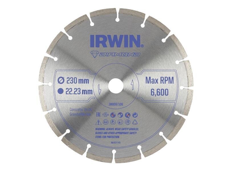 IRWIN Segmented Diamond Blade 230 x 22.23mm